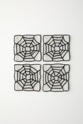 Spiderweb Beaded Coaster - Set Of 4