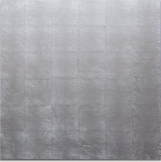 Posh Trading Company Set Of Two Silver Leaf Placemats - Chic Matte Silver