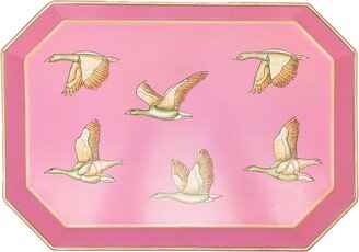 Hand-Painted Bird Tray