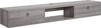 Langston Floating Wall Mounted 63 TV Console, 2 Colors