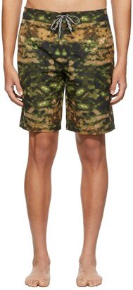 Green Camouflage Swim Shorts