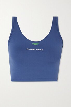 Khanti Printed Stretch Recycled Sports Bra - Blue