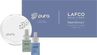 Pura Smart Home Fragrance Diffuser With Sea and Dune and Feu de Bois Fragrance Set