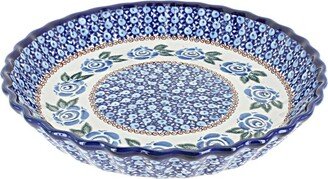 Blue Rose Pottery Blue Rose Polish Pottery Roses are Blue Pie Plate