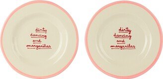 Laetitia Rouget Pink & Red 'Dirty Dancing' Dessert Plate Set