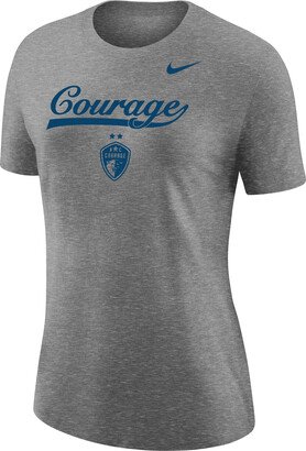 North Carolina Courage Women's Soccer Varsity T-Shirt in Grey