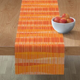 Table Runners: Mid Mod Lines Table Runner, 72X16, Orange