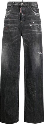 Wide-Leg Denim Jeans-AI