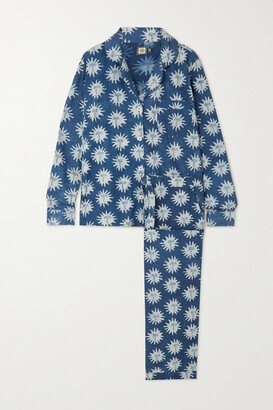 Net Sustain + Ōshadi Printed Organic Cotton-voile Pajama Set - Blue