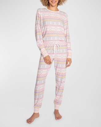 Nordic Nights Fair Isle-Print Pajama Set