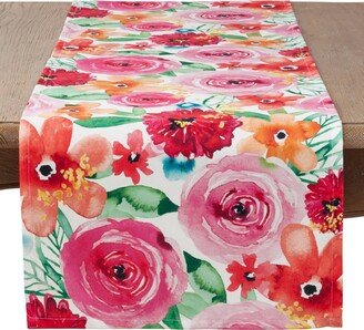 Saro Lifestyle Santa Monica Floral Design Runner