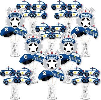 Big Dot Of Happiness Calling All Units - Police Centerpiece Sticks - Showstopper Table Toppers 35 Pc