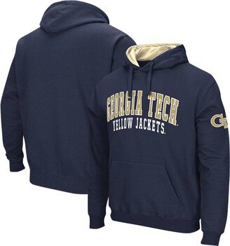 Men's Navy Georgia Tech Yellow Jackets Double Arch Pullover Hoodie