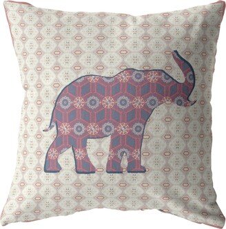 Amrita Sen Designs Amrita Sen Elephant Silhouette Indoor Outdoor Pillow