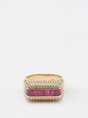 Rainbow K Empress Diamond, Ruby & 18kt Gold Ring