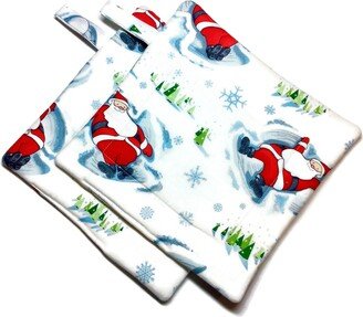 Quilter Pot Holders Snow Angel Santa Claus, Christmas, Alexander Henry