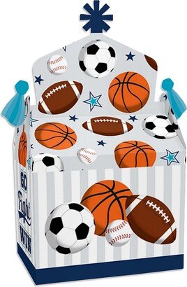 Big Dot of Happiness Go, Fight, Win - Sports - Treat Box Party Favors - Baby Shower or Birthday Party Goodie Gable Boxes - Set of 12