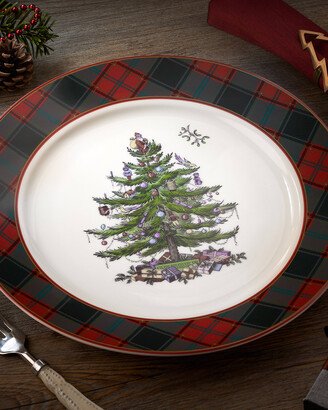 Christmas Tree Tartan Buffet Plate