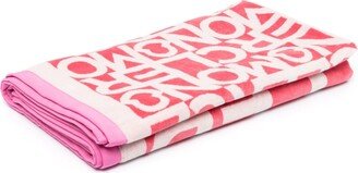 Logo-Print Cotton Towel-AB