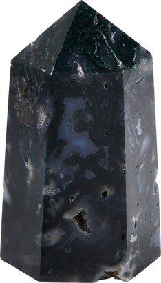 Moss Agate Point - Polished Stone Tower Standing Crystal Decor #3