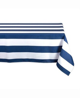 Nautical Blue Cabana Stripe Outdoor Table cloth 60 X 84