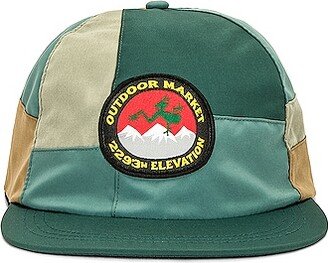 Corp Patchwok 6 Panel Tech Hat in Green