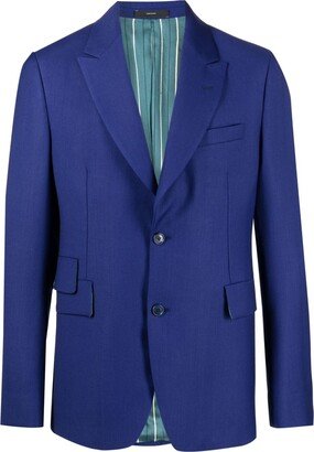 Single-Breasted Wool Blazer-CC