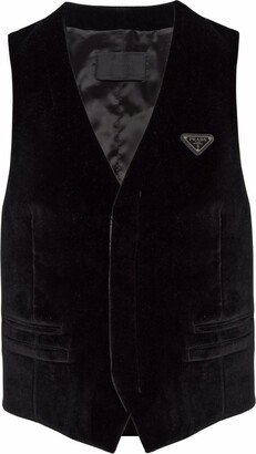 Velvet Logo Plaque Waistcoat