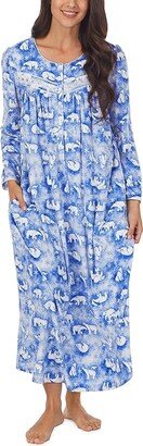 Lanz of Salzburg Microfleece Long Sleeve Ballet Gown (Polar Bears) Women's Pajama