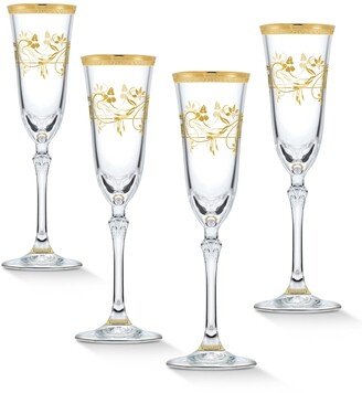 4 Piece Rosalia Flower Flute Set