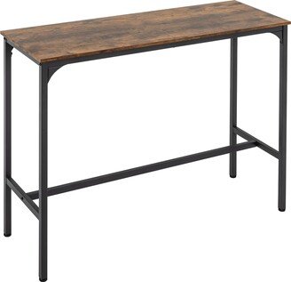 FDW Bar Table Pub Table Hallway Table 47”Lx15”Wx39”H Bar Height Table with Sturdy Metal Frame for Dining Room Living Room Sofa Table Console Table