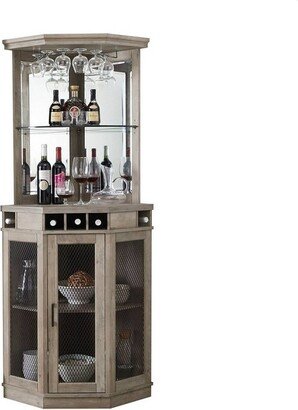 Corner Bar Unit with Mesh Doors - Home Source