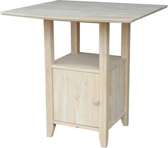 Dual Drop Leaf Bistro Table - Bar Height - With Storage