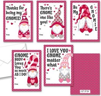 Paper Frenzy Gnome Themed Valentines - 25 pack WITH ENVELOPES