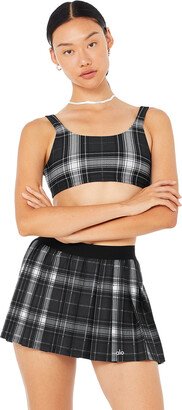 Vapor Legacy Plaid Bra in Black/White, Size: XS