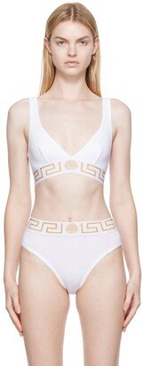 White Greca Border Bralette