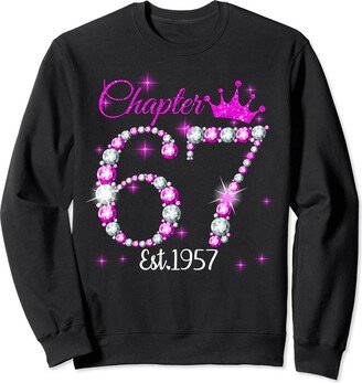 67th Birthday Queen Diamond Ladies Womens Apparel Chapter 67 Fabulous Since 1957 67th Gifts Birthday Queen Sweatshirt