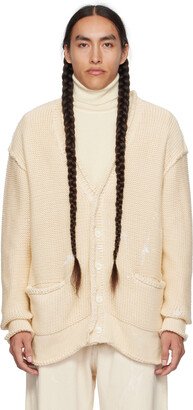 Beige Rolled Edge Cardigan