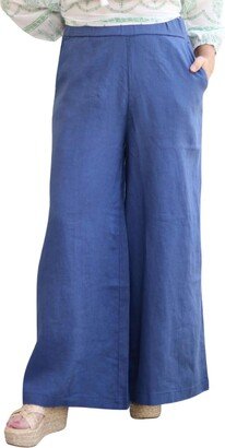 Lanhtropy Cape Linen Pants In Deep Blue