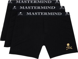 Three-Pack Black Boxers-AE