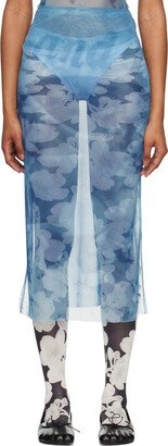 ELLISS Blue Graphic Maxi Skirt