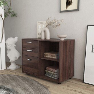 Modern File Cabinet with two standard drawers and one file drawer