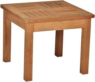 Curated Maison Dionne Square Teak Outdoor Side Table - 19.5 x 16.5 x 19.5