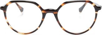 GIGI STUDIOS Alda tortoiseshell round-frame glasses