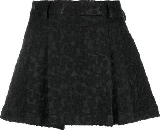 The Mannei Ewro floral-jacquard mini skirt