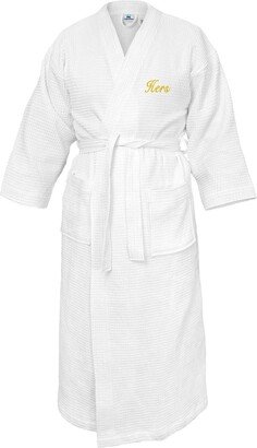 Kaufman - Terry Cloth Bathrobes 100% Cotton-HERS Embroidered Waffle Kimono