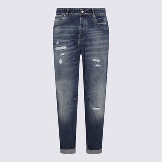 Blue Denim Distressed Jeans