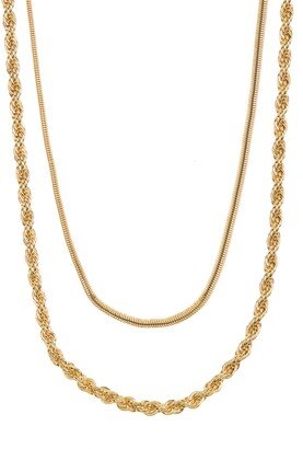 NORDSTROM RACK Snake & Rope Chain Necklace - Set of 2