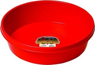 Little Giant 3 Gallon Durable and Versatile Plastic Flat Farm Livestock and Pet Ranch Home Feed and Water Utility Pan, Red