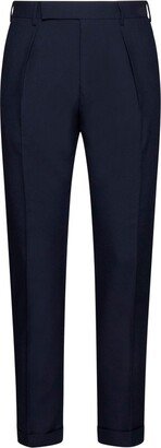 Straight-Leg Pleated Tailored Trousers